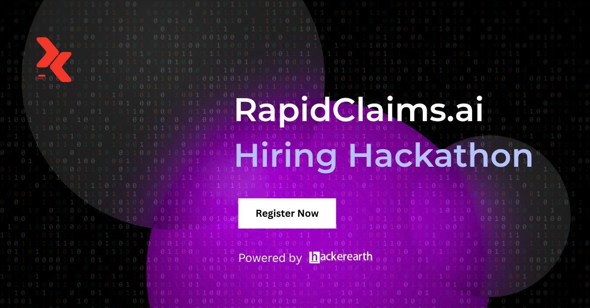 HackerEarth's tweet image. Last chance to prove your AI skills! 
The Rapid Claims. ai Hackathon is your gateway to building agentic systems AND earning fast-track interviews. Don’t miss out — spots are filling fast!
Register Now: tinyurl.com/45ax6n29