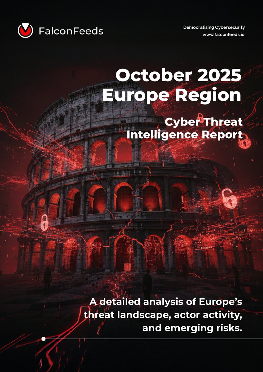 FalconFeedsio's tweet image. Europe’s cyber threat landscape didn’t slow down in October - it shifted.

With 612 recorded incidents and a 52% ransomware share, the month exposed how quickly threat actors are evolving and how unevenly defences are keeping up.

Dive into the full breakdown, country trends,…