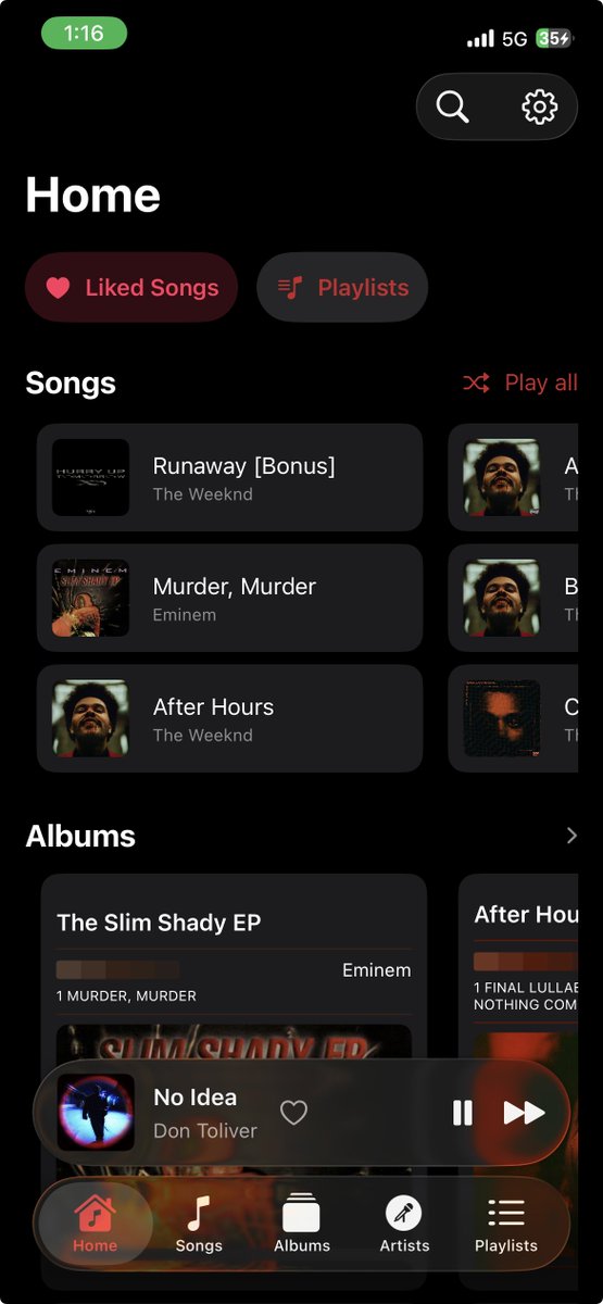 define_studio's tweet photo. New update for Melosik (iOS)
- Liked/Playlist are here!
- Liquid glass in more places
- Re-designed Album and Artist Detail page.
- Up-next in Now Playing and more..

Download :- https://t.co/uQAJlwUp3m https://t.co/inP68JsXfg