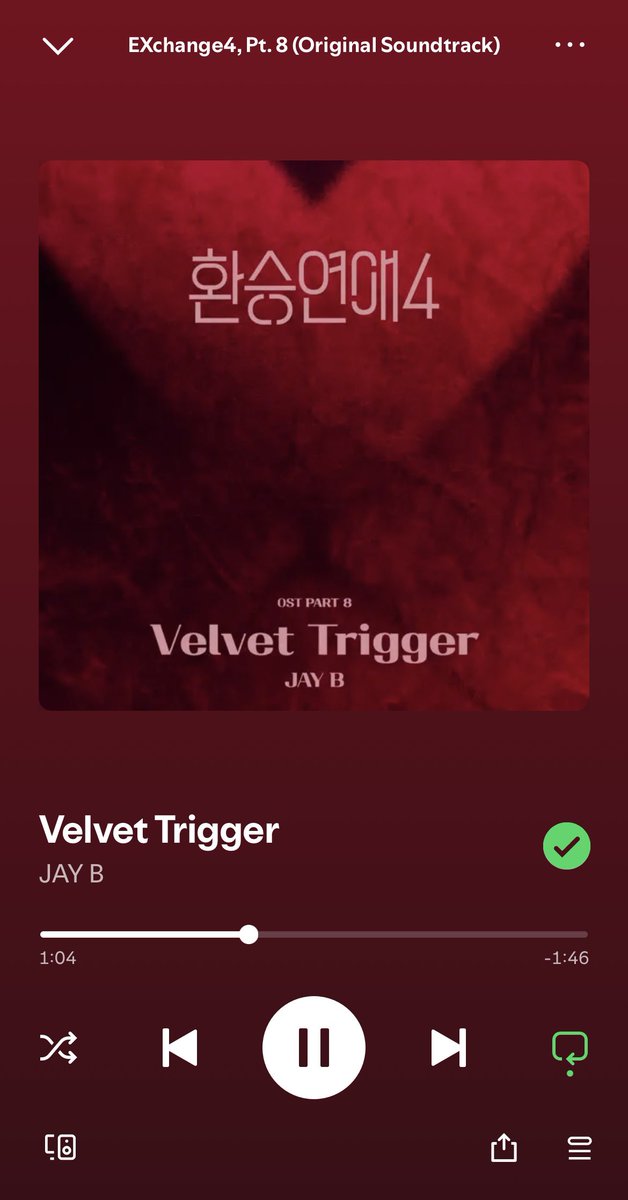 poonniez's tweet image. ชอบมาก ยังฟังไม่หยุดดด ชอบแจบอมใช้เสียงโทนนี้ร้องมาก โครตกระแทกใจ 👍🏻 จังหวะแผดเสียง ชอบมาก

🔗 open.spotify.com/track/2i4LJJX4…

#JAYB #제이비 @jaybnow_hr 
#JAYB_VelvetTrigger #EXchange4
#Velvet_Trigger #환승연애4