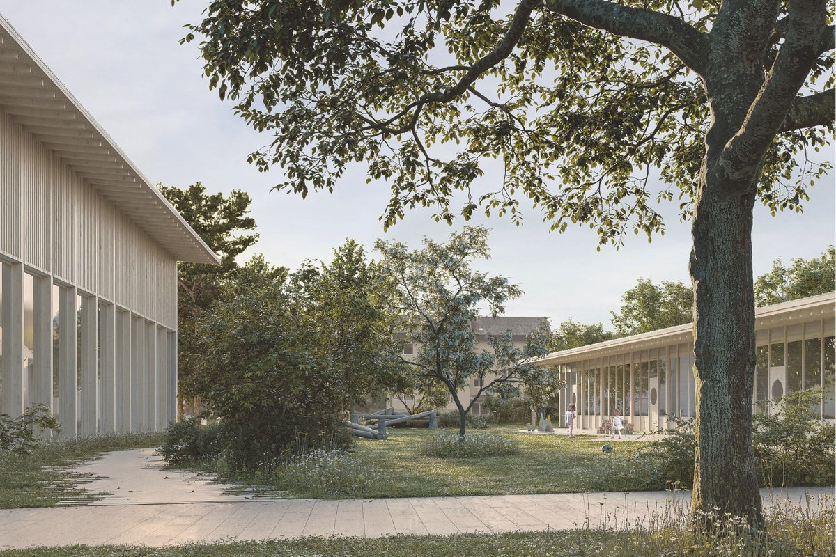 Die Arbeitsgemeinschaft #Hunkeler Architekten und #Haller Gut haben mit dem Vorschlag «Benno Biber» den #Projektwettbewerb für die #Schulraumerweiterung der Gemeinde #Vordemwald gewonnen.
competitions.espazium.ch/de/wettbewerbe…