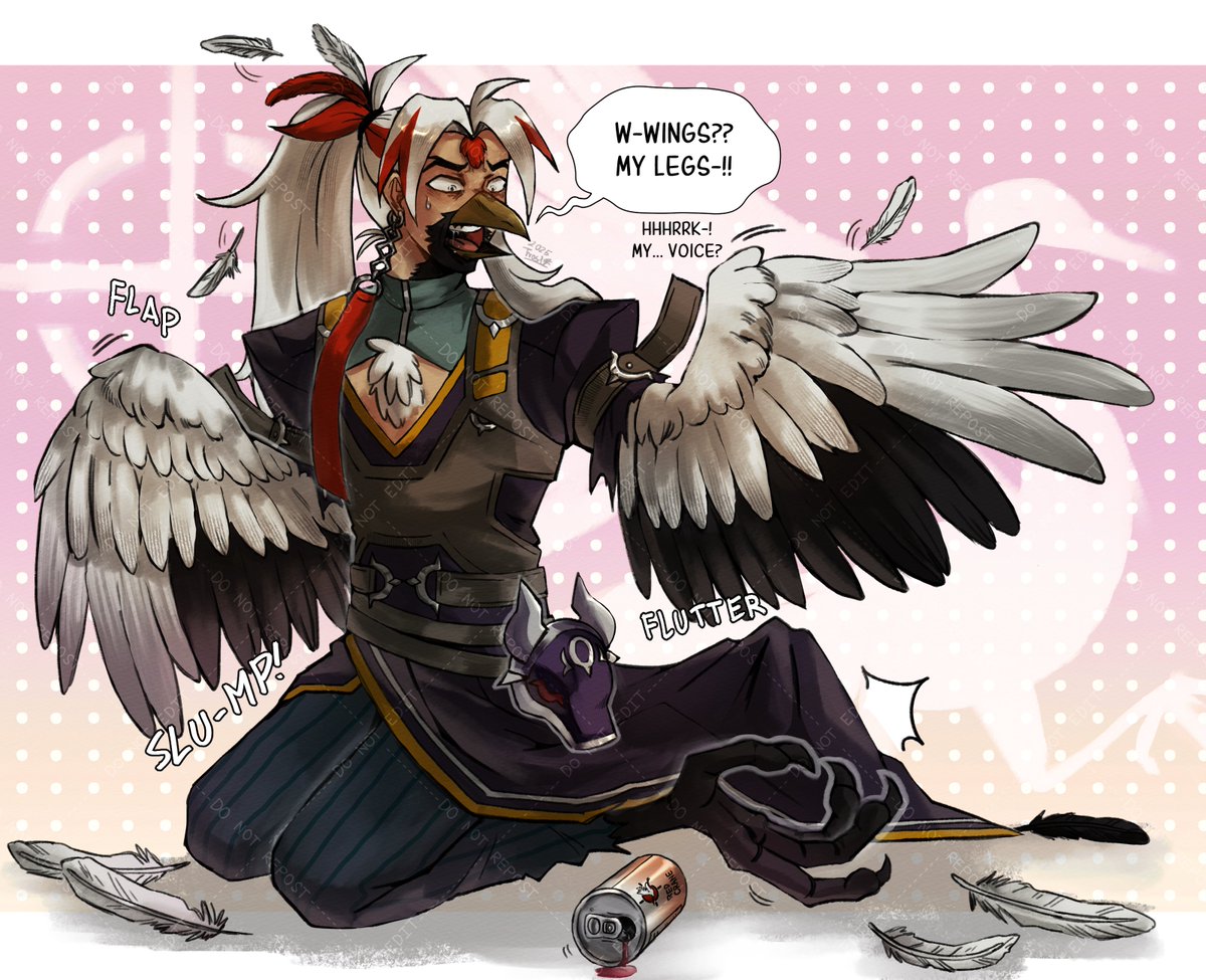 Red Crane gives you wings- 
Wait.
Actual wings??
#TFEveryday #Transfur #Transfurmation
