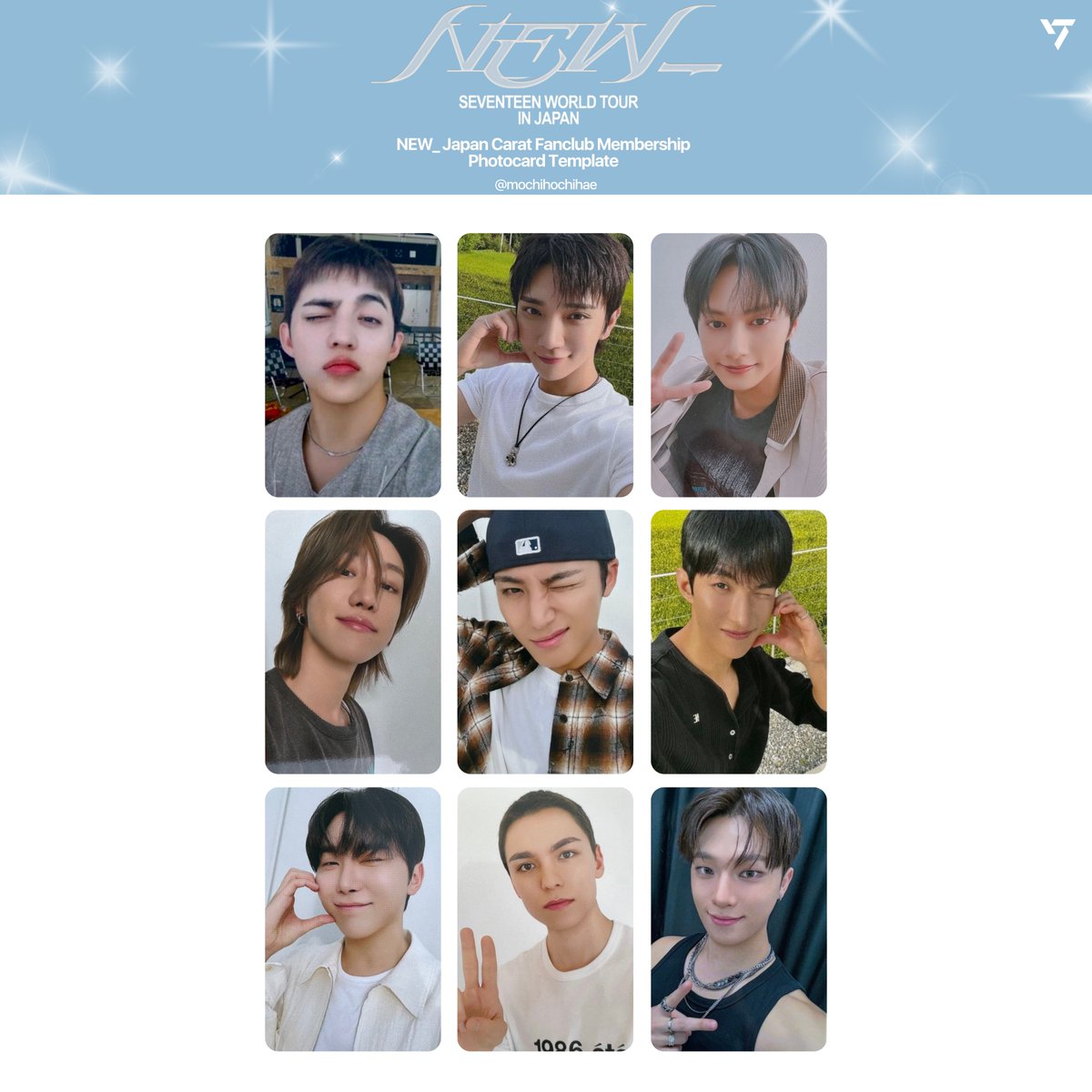 seventeen new_ tour in japan — carat fanclub photocard template