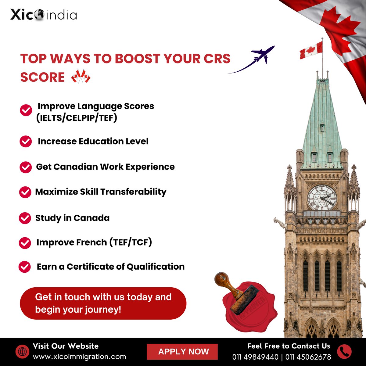 xicoindia_'s tweet image. Boost your CRS score the smart way!
Language, education, work experience—every point matters.

📞 011 49849440 / 01145062678
📧 info@xicoimmigration.com
🌐xicoimmigration.com

#CanadaVisaUpdates #XicoIndia #CanadianExperienceClass #CRSBoost #CanadaBound #xicoindiareviews