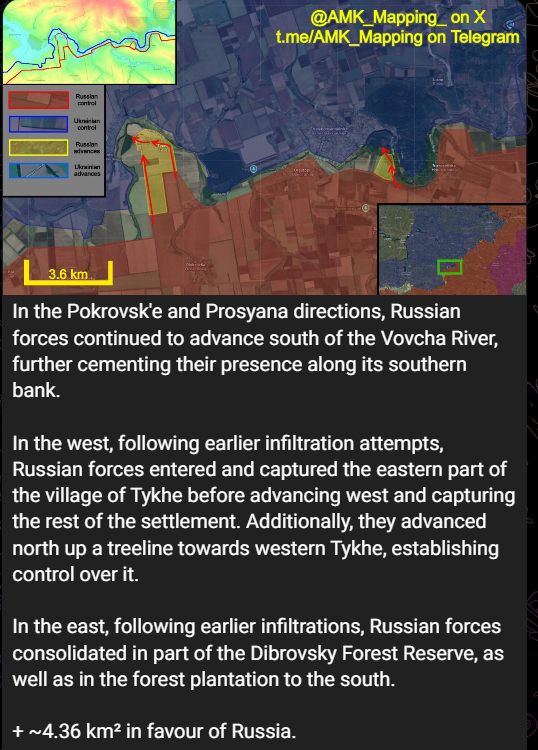 Nordexium's tweet photo. Assessment: Russian forces maintain initiative across all sectors; Ukrainian withdrawals indicate mounting structural strain and reduced ability to reconstitute coherent blocking lines.
(according to maps and analysis from AMK Mapping.) #Russia #UkraineWar #FrontUpdate #MilitarySituation