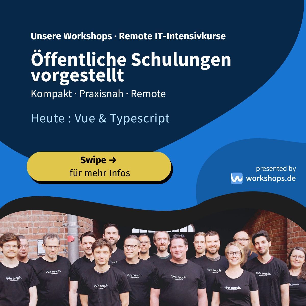 workshops_de's tweet image. 💚 Vue.js 3 &amp;amp; TypeScript – moderner, leichter Einstieg in Web-Apps!
Lerne Komponenten, Reaktivität, Routing &amp;amp; Pinia 🚀

👉 Alle Infos auf workshops.de/seminare-schul…

#Vue #TypeScript #Frontend #Coding #WorkshopsDE