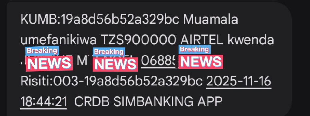 kiysagi's tweet photo. On  16 Nov 25, I mistakenly sent TZS 900,000 via CRDB SimBanking to a wrong number Despite reporting multiple times, CRDB has failed to refund my money. Every day I’m told tomorrow but never comes. This is frustrating and unacceptable. @CRDBBankPlc, I need action, not promises! https://t.co/1R50Ohqsvx