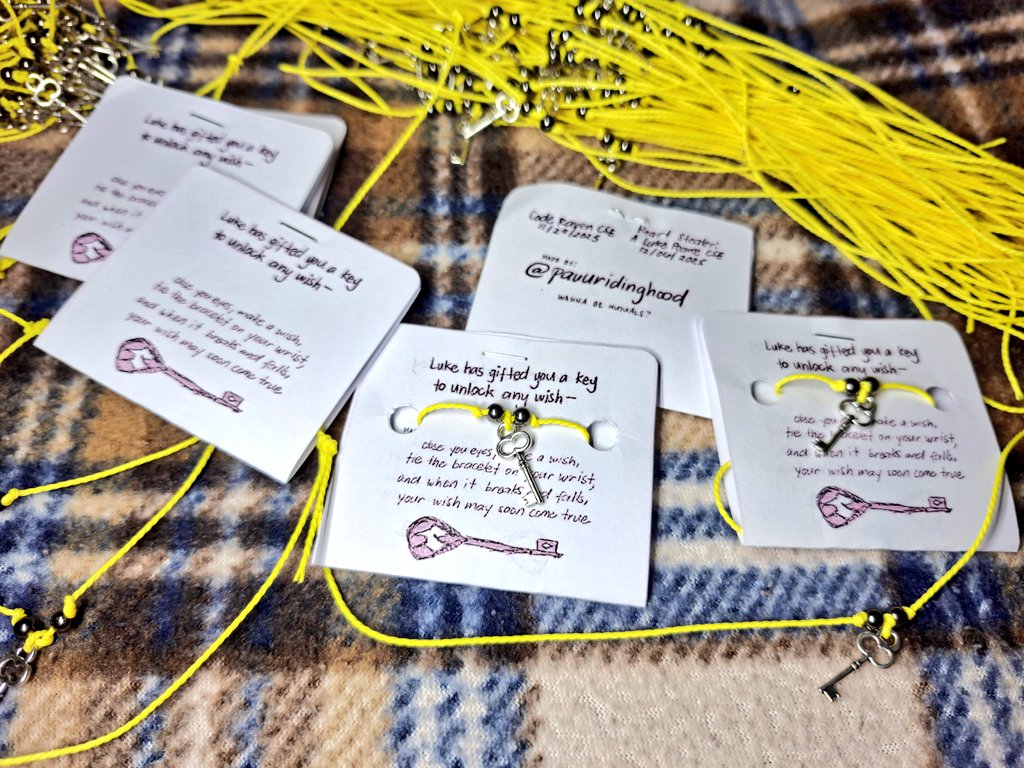 pauuridinghood's tweet image. I made some wish bracelets for my fellow Attorneys who will be attending Code Raven CSE (@LukeEventsPh) on Nov 29 and Heart Stealer CSE: A Luke Pearce CSE (@themisdayph) on Dec 6. 

I am excited to see you there! 

#CodeRavenCSE #HeartStealerCSE #LUKECSE2025