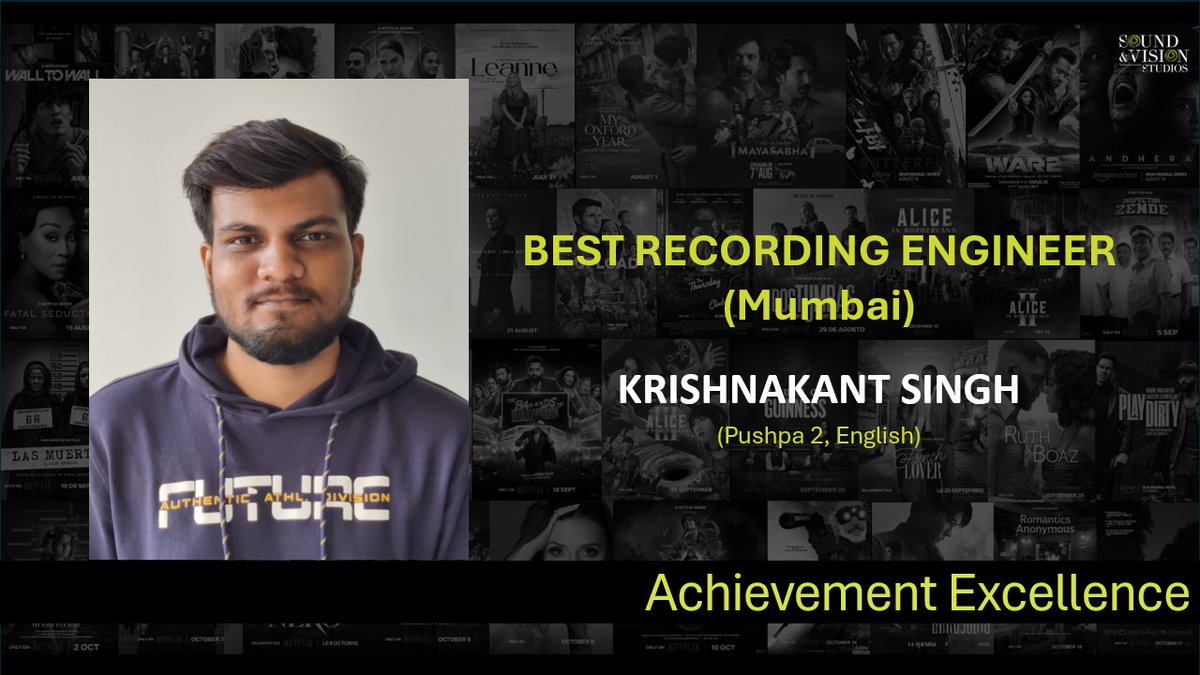 soundnvisionsts's tweet image. Congratulations Krishnakant Singh (Mumbai), on winning the Best Recording Engineer Award! Your expertise turns sound into perfection!

#SoundEngineering #AwardWinner #RecordingEngineer #SVSAwards #SVSPerformanceAwards #EmployeeAppreciation #Congratulations #SoundAndVisionStudios