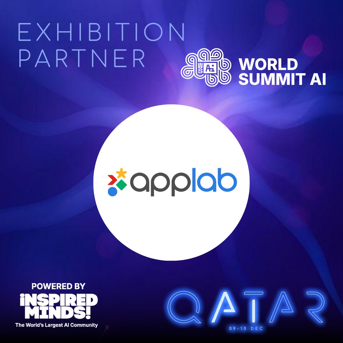 WorldSummitAI's tweet photo. ๐ฃ Weโre excited to announce @applabsocial as an Exhibition Partner at World Summit AI Qatar (9โ10 December).๐ฅ๐ฅ๐ฅ
โณ Time is running outโ Book your tickets here (๐๐ link in comments!) #WorldSummitAI #WSAI https://t.co/YCHmwoRFNE