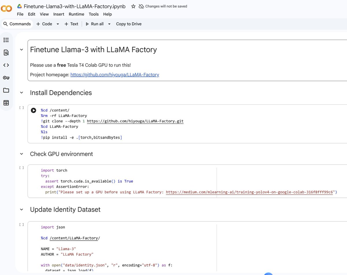 gp_pulipaka's tweet image. LLaMA-Factory! Explained! #BigData #Analytics #DataScience #AI #MachineLearning #NLProc #LLM #IoT #IIoT #PyTorch #Python #RStats #TensorFlow #Java #JavaScript #ReactJS #GoLang #CloudComputing #Serverless #DataScientist #Linux #Programming #Coding #100DaysofCode…