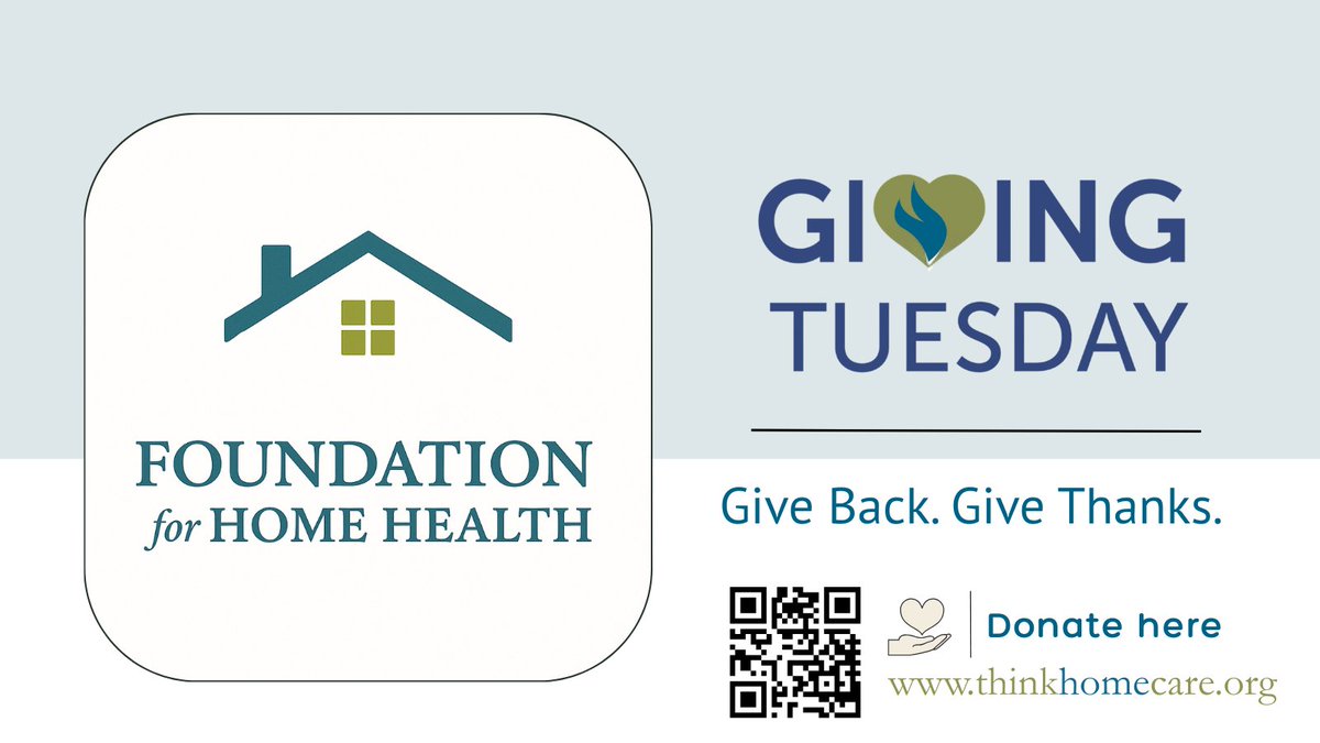This Thanksgiving, we honor the home care and hospice teams who show up every single day. This Giving Tuesday, join us in supporting them. Make a gift to the Foundation for Home Health at thinkhomecare.org. #GivingTuesday #HomeCare #SupportCaregivers #MAHomeCare