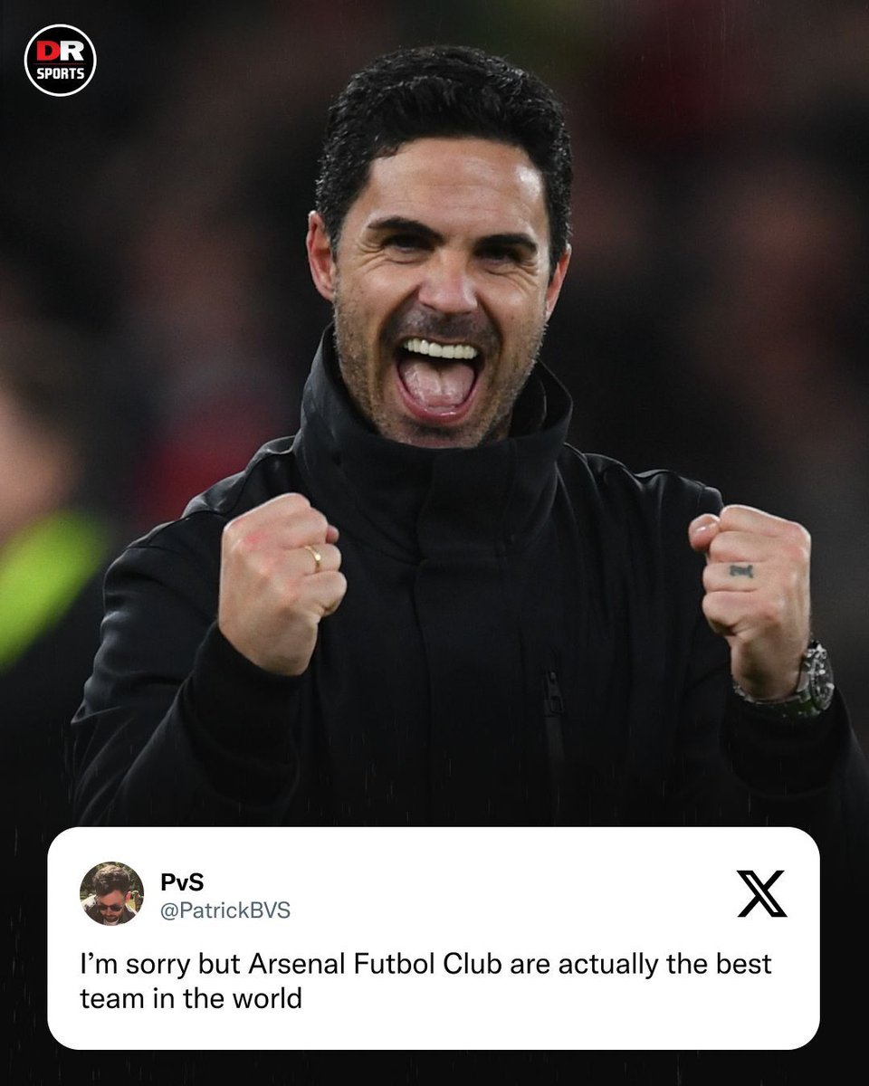 drsportsmedia's tweet image. Arsenal are the best team in the world right now! 💪

#AFC #Arsenal