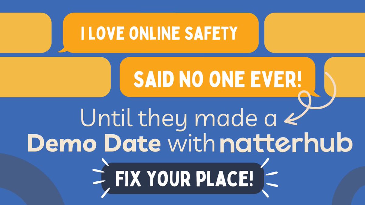 I ❤️ Online Safety! 

Okay, we know online safety doesn't traditionally feature high on the love-o-meter 😍, but we urge you to put Natterhub to the test. Book a demo date with us to see why teachers and pupils love our style. 

👉 ow.ly/fJoo50Xy1sQ.
