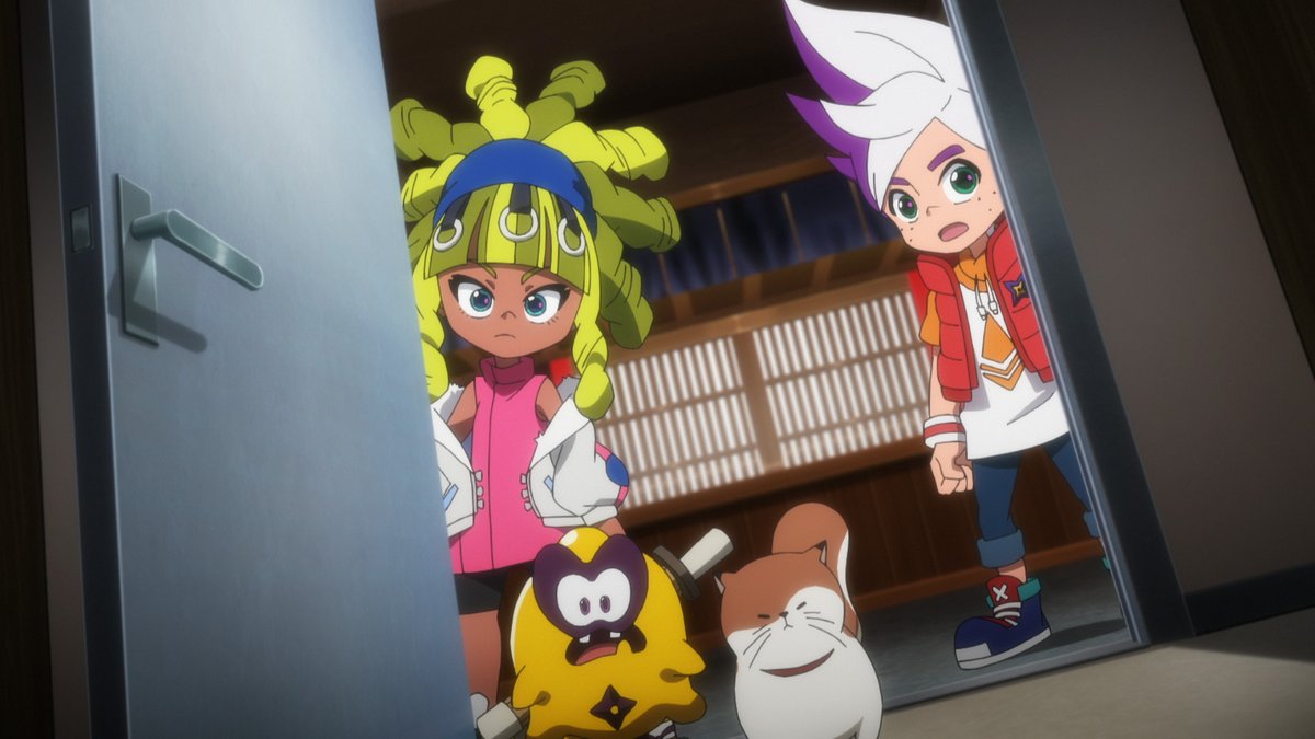 Ninjala_JP's tweet image. 📺今週のアニメ『#ニンジャラ』

【第195話】
バートンが発明したスーツで
透明人間になったカッペイ👤

スーツが脱げなくり…😱

🌈土曜あさ7時30分～テレビ東京系で放送
#櫻井孝宏 #鬼頭明里 #安元洋貴
#皆川純子 #小林由美子 #潘めぐみ
#悠木碧 #村瀬歩 #井上ほの花
#Ninjala #アニメニンジャラ