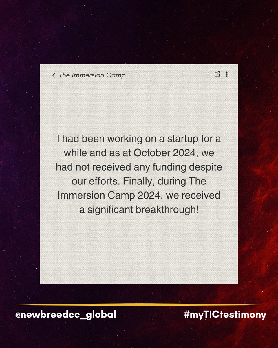newbreedccng's tweet photo. ✨ Look at what God has done through these lives!
The Immersion Camp is not an ordinary meeting; it's where hearts are stirred, lives are renewed, and encounters with God leave you forever changed. ❤️
#TestimoniesOfFaith #GodAtWork #ExpectMore https://t.co/cU9elUcok7