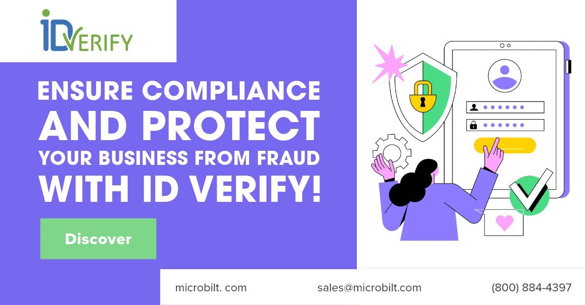 MicroBilt's tweet image. 📑 Verifying identity is crucial. With ID Verify, you can ensure compliance and keep your business safe from fraud. 🛡️
Check out our solution: hubs.ly/Q03SDNtS0
#IdentityVerification #Compliance