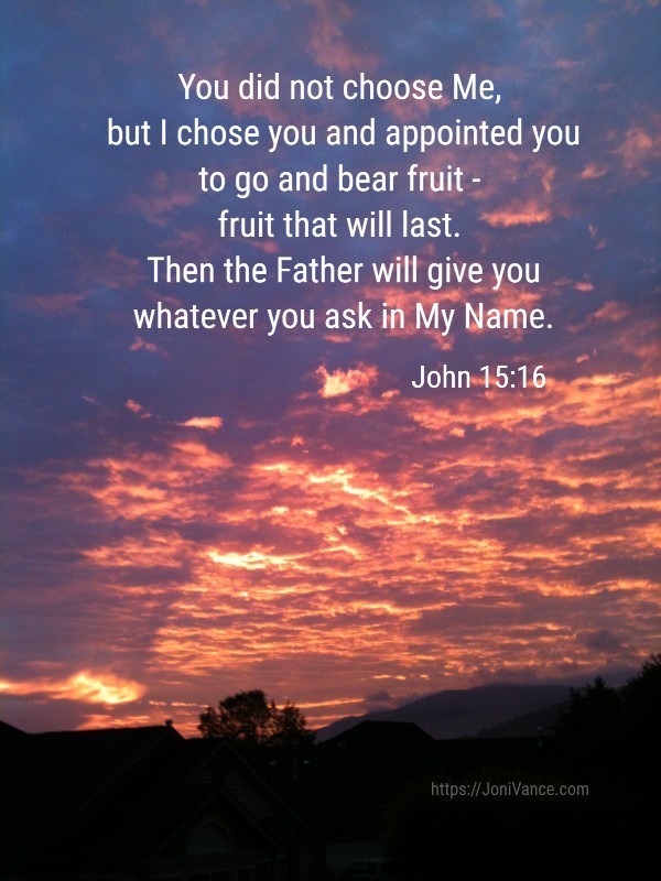 Praying that you know that God loves you unconditionally, completely, and forever. JoniVance.com