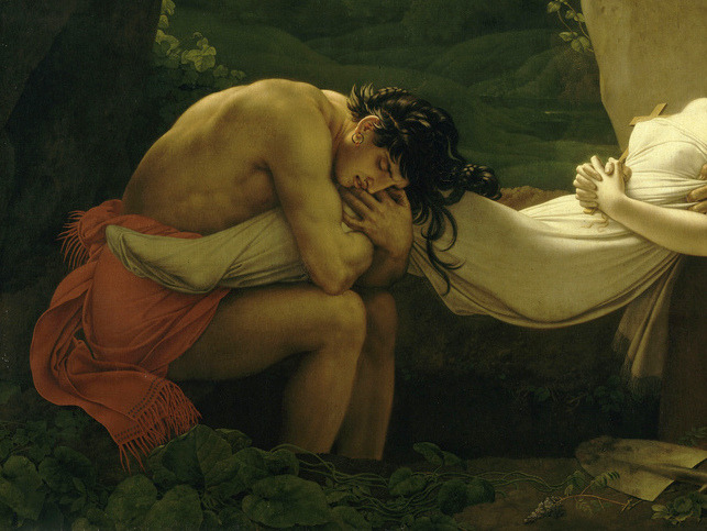 artenpedia's tweet image. Burial of Atala (detail) by Anne-Louis Girodet-Trioson, 1808.