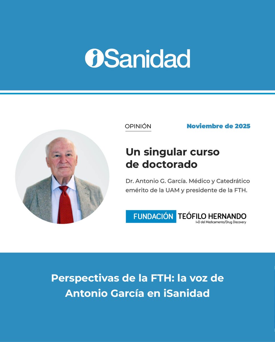 FundacionTH's tweet image. Nuestro presidente rememora en @isanidad un curso de doctorado que reunió a especialistas de varios países en torno a las neurociencias, en un ambiente donde la ciencia convivía con la cercanía, combinando formación y actividades culturales.
👉 isanidad.com/351920/un-sing…