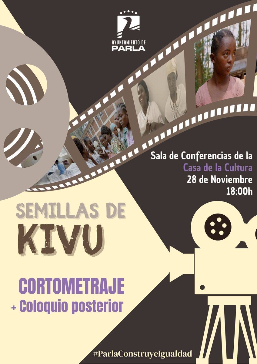 AytoParla's tweet image. Mañana viernes 28 #noviembre en #Parla👇 
🟣Firma convenio prevención violencia género en locales nocturnos, acto público 12:00 h Centro Cultural Almudena Grandes
🟣Corto “Semillas de Kivu” y coloquio 18:00 h Casa  Cultura #gratis

 #ParlaConstruyeIgualdad
ayuntamientoparla.es/servicios/igua…