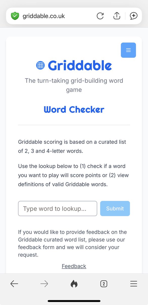 GriddableTeam's tweet image. Thanks Wend that’s a great shout! 

Yes, the Word Checker is a helpful tool to see if words are valid and will score points on your grid! 💚💛💚💛