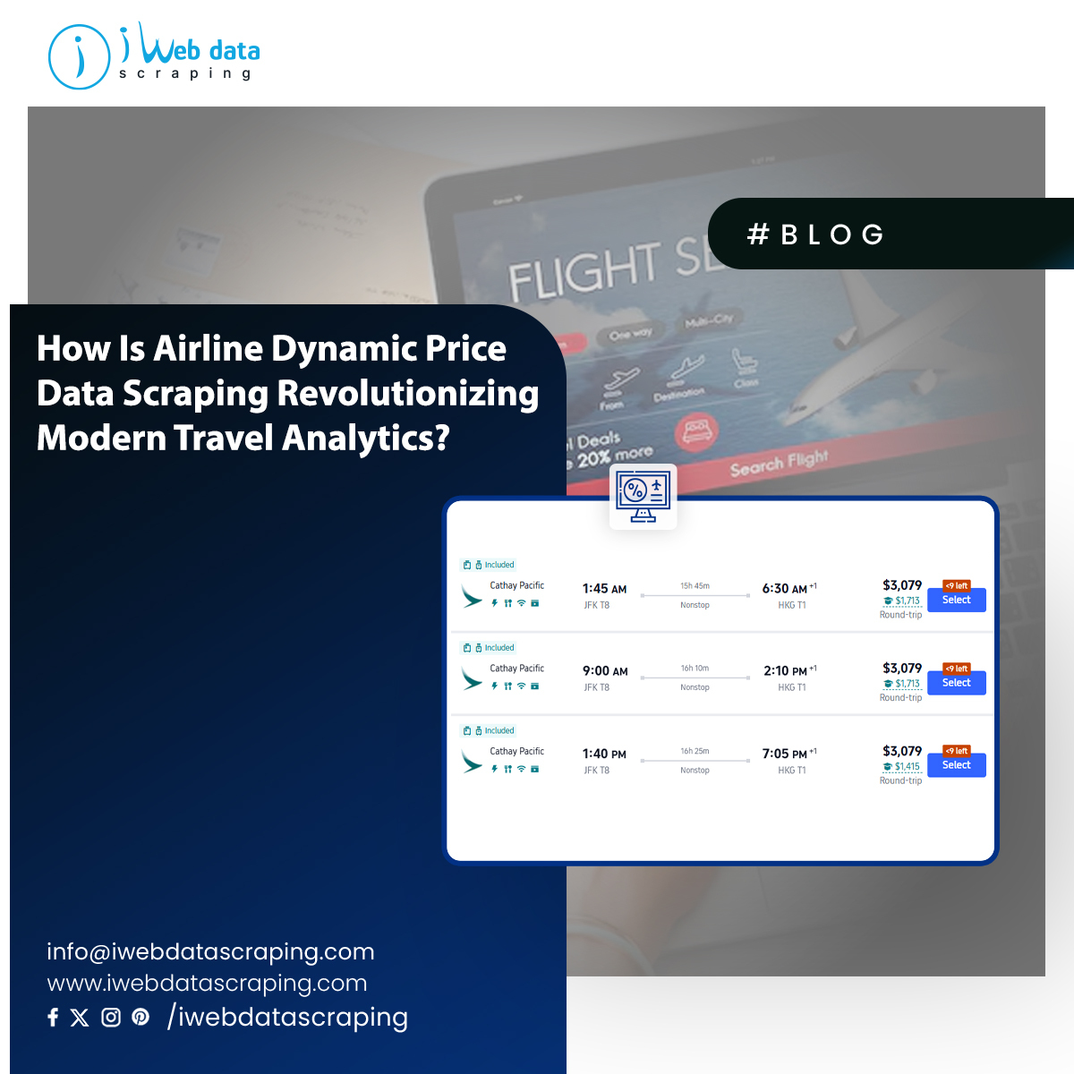 iwebdatascrape's tweet image. #AirlineDynamicPriceDataScraping enables real-time airfare tracking, route optimization, and competitive pricing intelligence for travel businesses.

ReadMore&amp;gt;&amp;gt;iwebdatascraping.com/airline-dynami…

#AirlinePricing #DynamicPricing #TravelAnalytics #AirfareInsights #AviationData