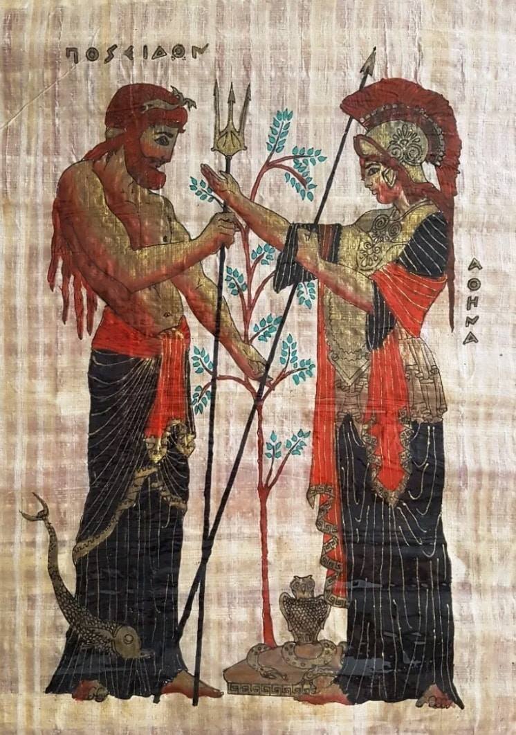 Poseidon and Athena