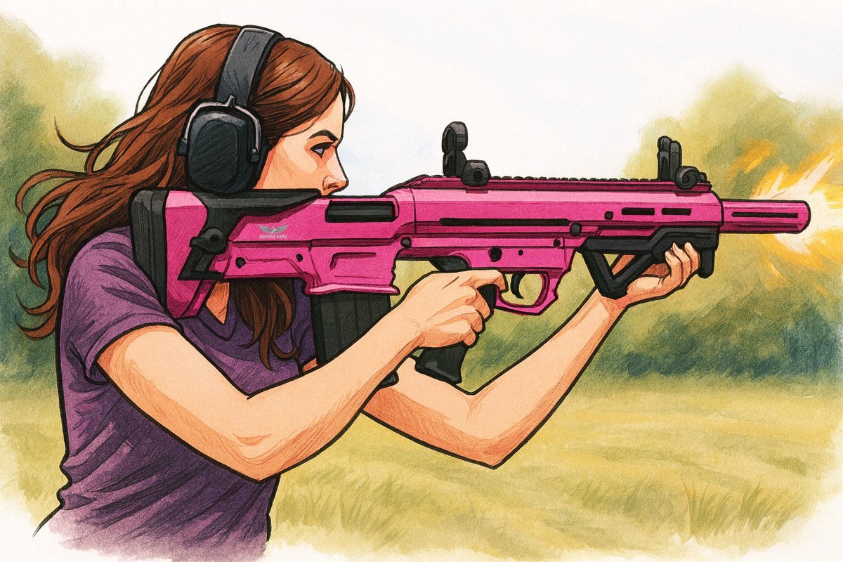 sovranarms's tweet image. Looking sweet, hitting hard💘

• Sovran Arms SB5 Bullpup Pink 12 Gauge Shotgun🤙🏻