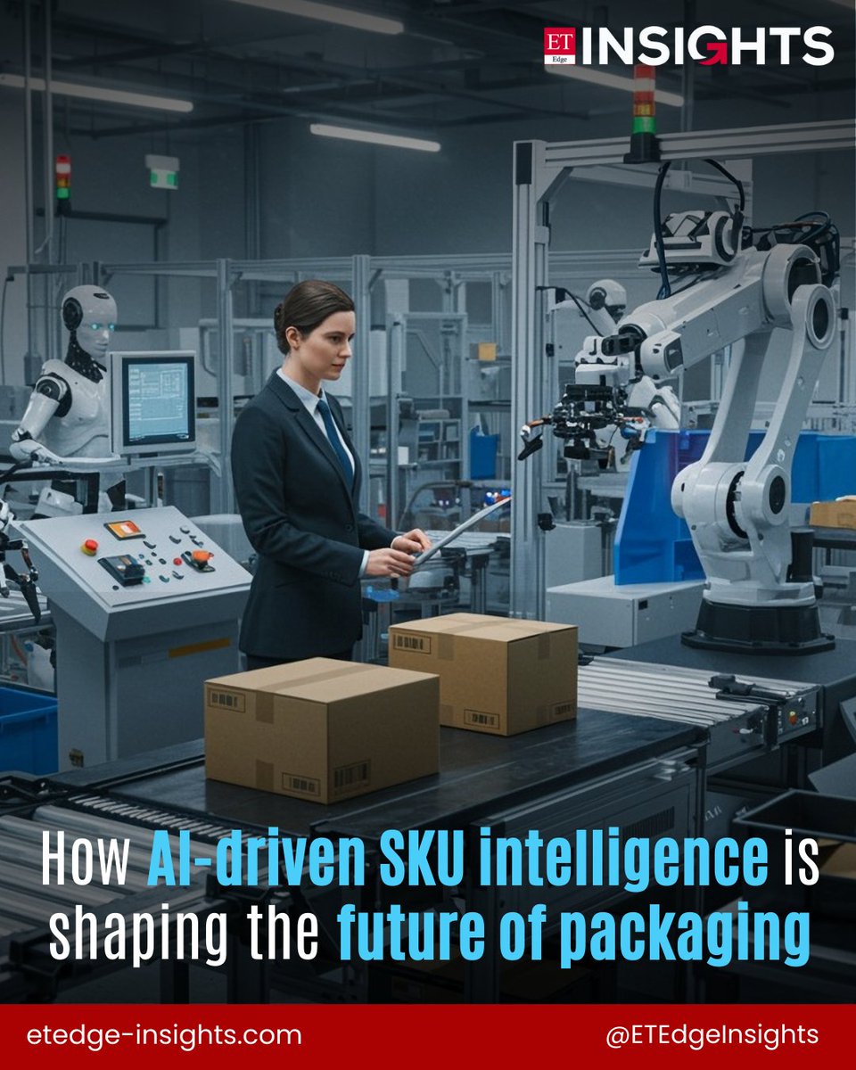 etedge_insights's tweet image. How 𝐀𝐈-𝐝𝐫𝐢𝐯𝐞𝐧 𝐒𝐊𝐔 𝐢𝐧𝐭𝐞𝐥𝐥𝐢𝐠𝐞𝐧𝐜𝐞 𝐢𝐬 𝐬𝐡𝐚𝐩𝐢𝐧𝐠 𝐭𝐡𝐞 𝐟𝐮𝐭𝐮𝐫𝐞 𝐨𝐟 𝐩𝐚𝐜𝐤𝐚𝐠𝐢𝐧𝐠

For years, India’s packaging world accepted SKU chaos as normal. Thousands of product variations, rising e-commerce, and hyper-personalised demand made human-led…