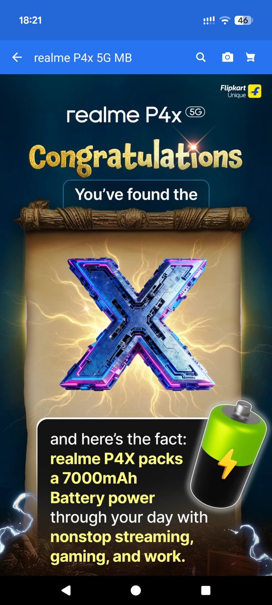 Oomph_Factor's tweet image. Found the first X. #realmeP4x @realmeIndia