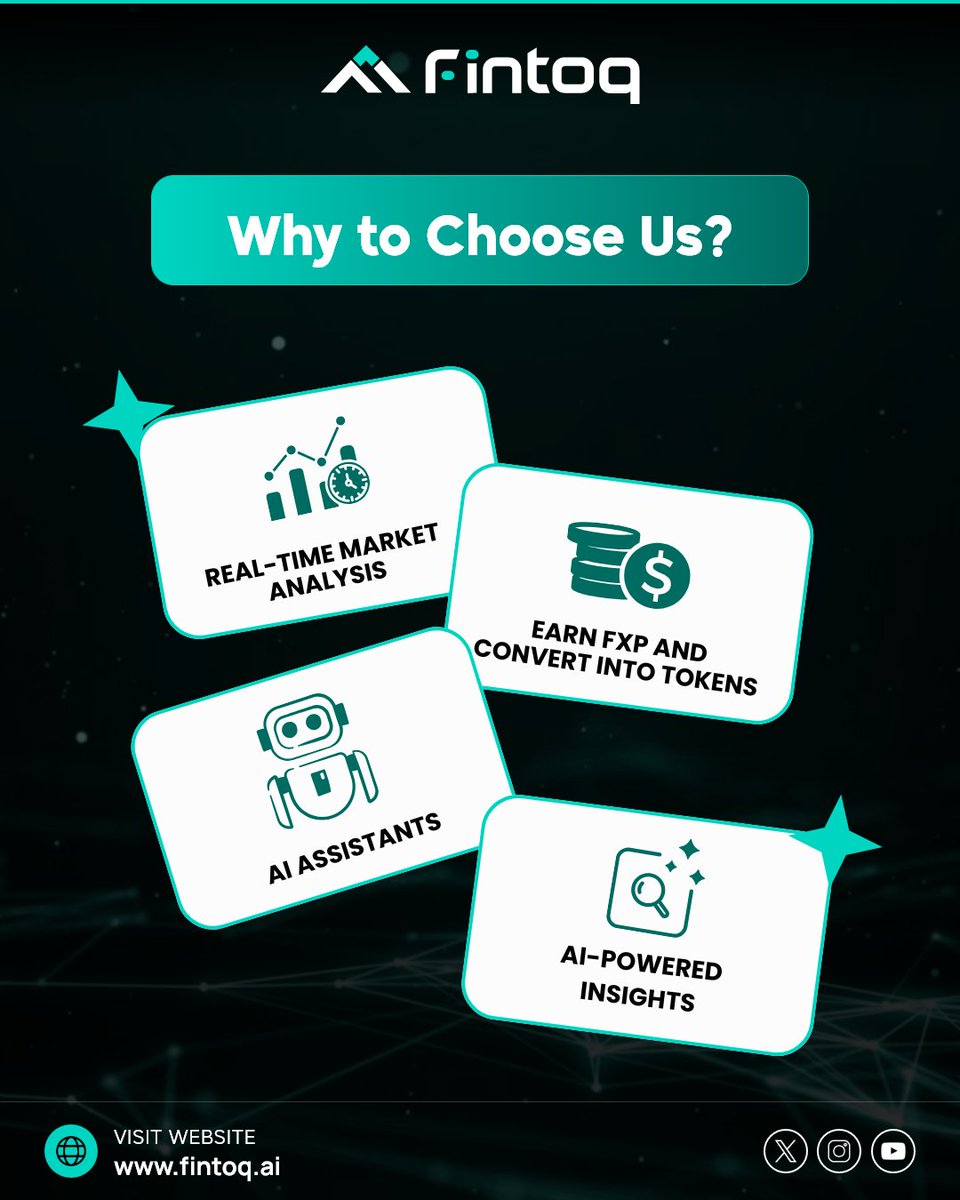 fintoq_ai's tweet image. Choosing Fintoq means choosing smarter investing,
Real-time analysis, AI insights, Smarter rewards.

Your edge in the market starts here. 
fintoq.ai

#Fintoq #fintechtrading #fintechtools