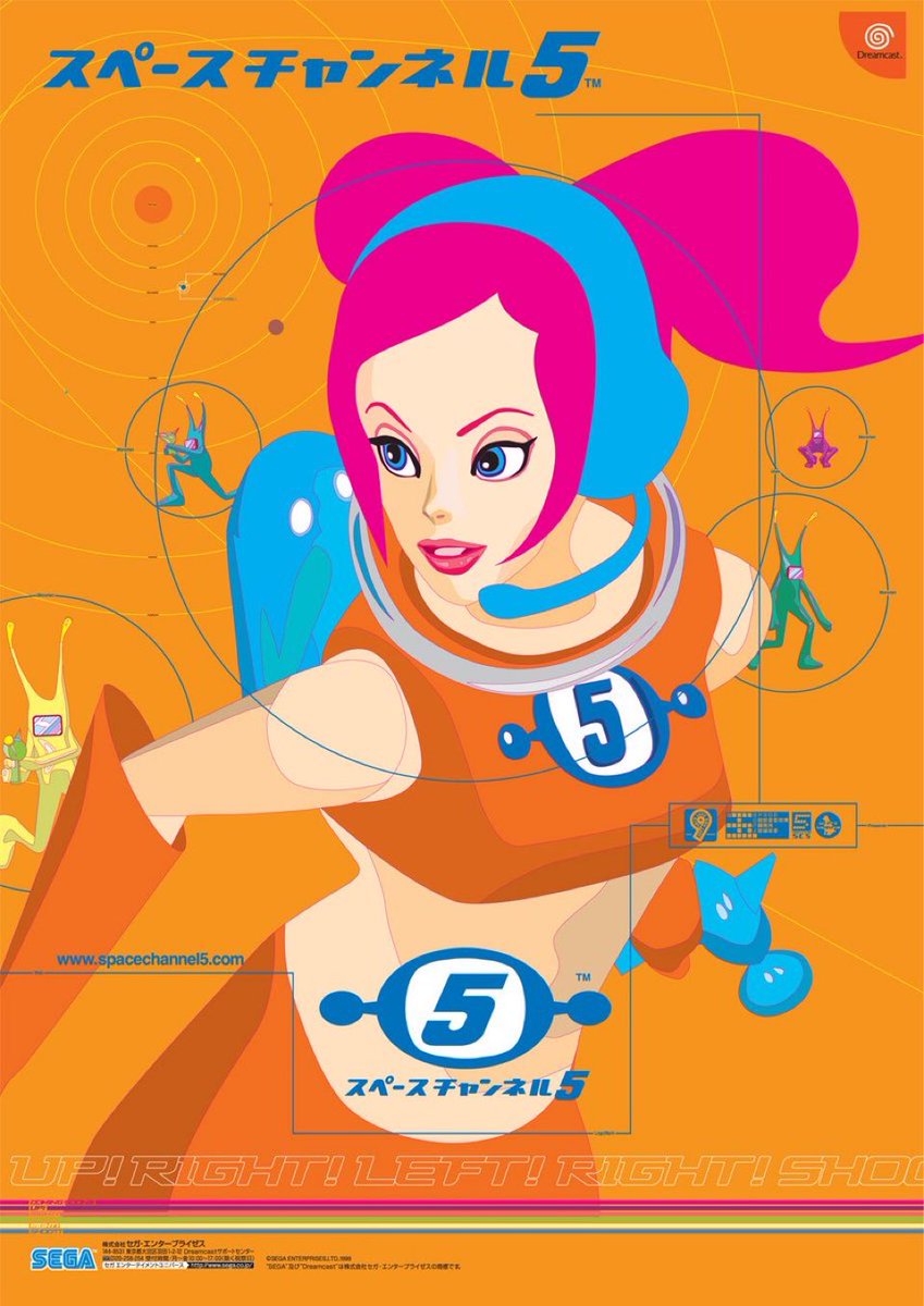 ←全宇宙で初めて
スペースチャンネル5 て
文字を打ったひと

ーーーーーー
ドリームキャスト

1周年たてつけの
タイトルてこともあり

スペースチャンネル5 の

主人公のコスチカラー
オレンジ

は

国内の
ドリームキャストイメージカラー
オレンジ

から
きてる