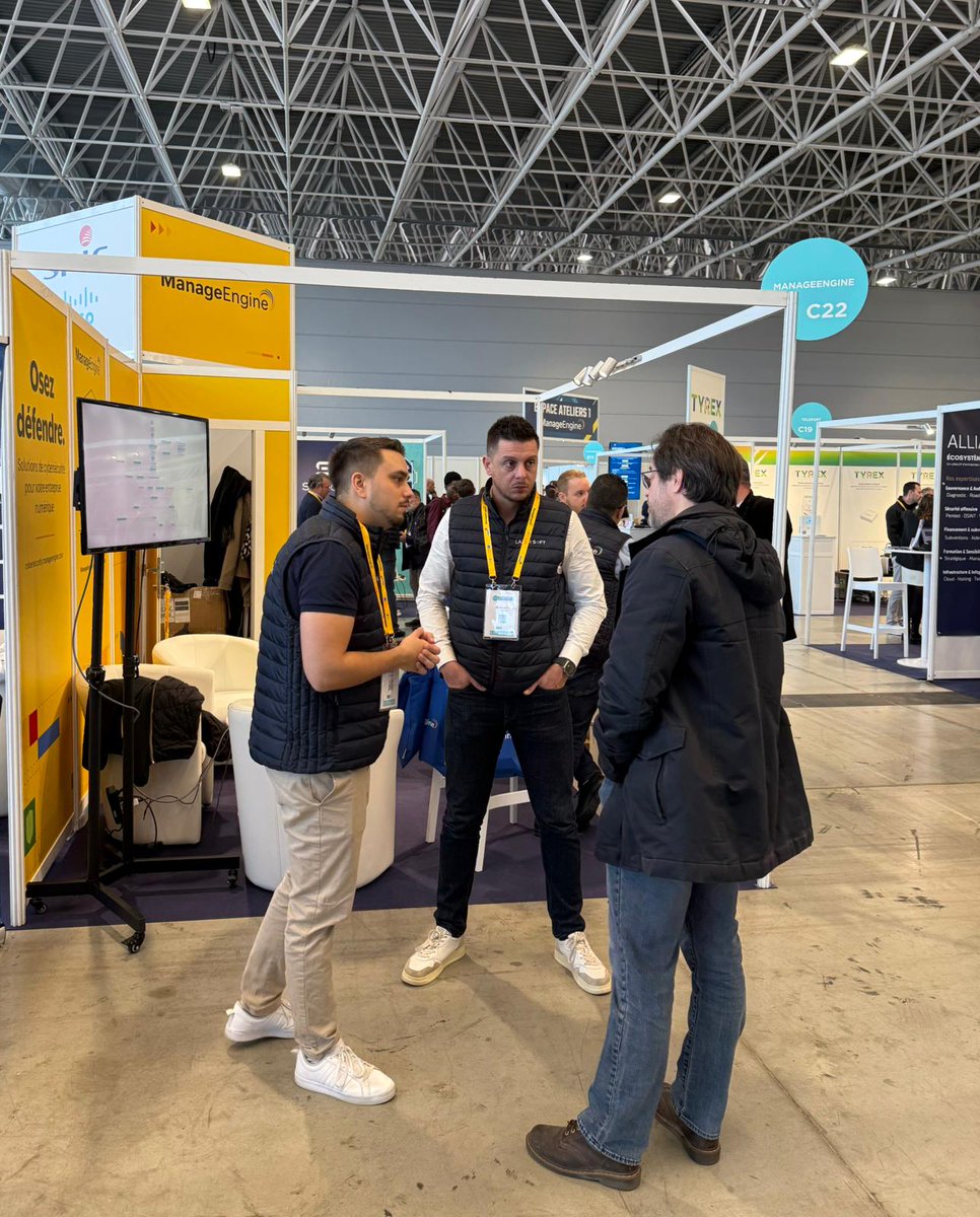 ManageEngineFra's tweet image. Belle clôture du @CBCToulouse ! Merci à tous ceux qui sont passés sur notre stand pour échanger sur la cybersécurité, les tendances clés et les solutions pour moderniser votre SI. Vos échanges ont rendu l’événement riche et inspirant. À très bientôt !