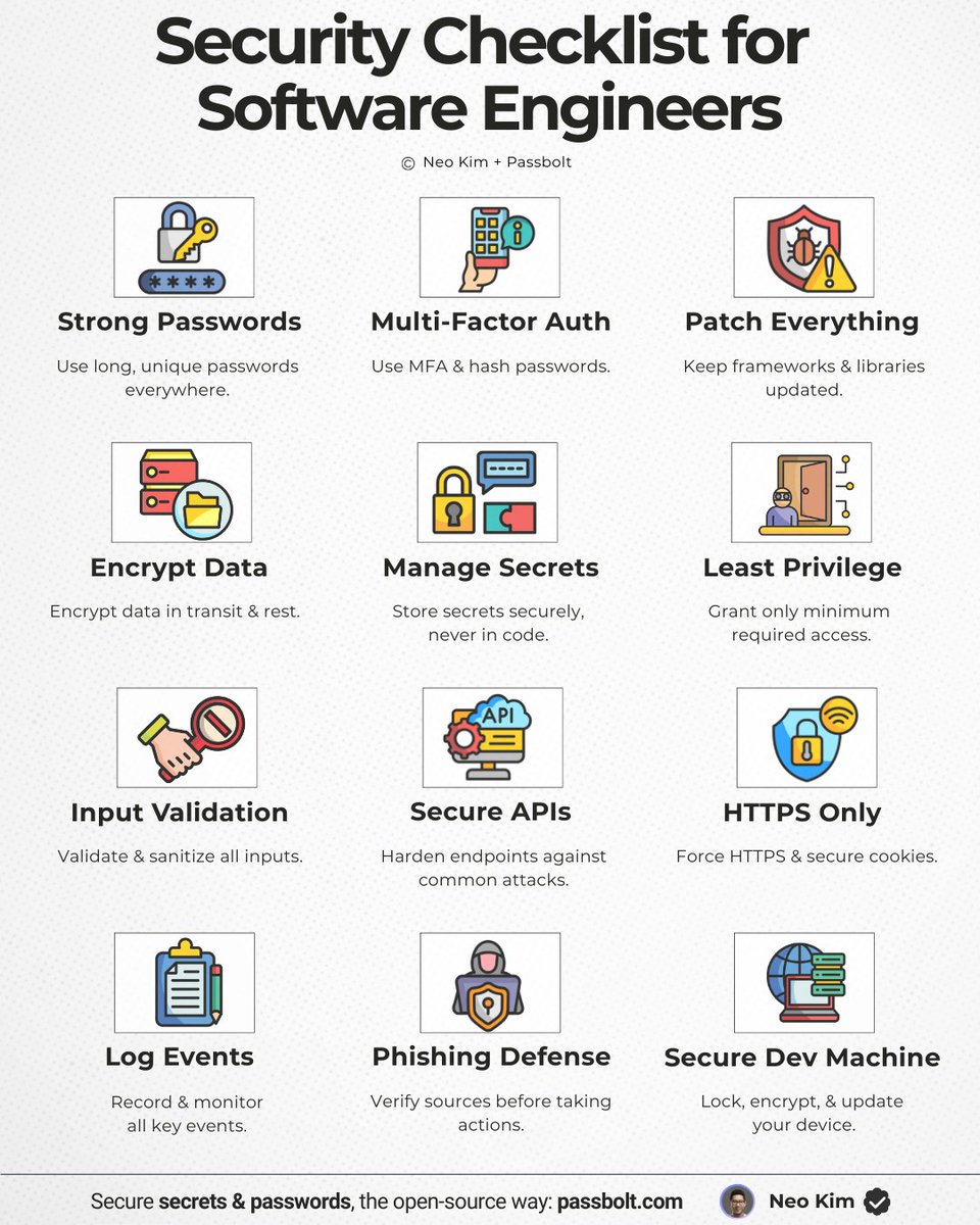 systemdesignone's tweet image. 12 security tips that will make you a 10x software engineer: