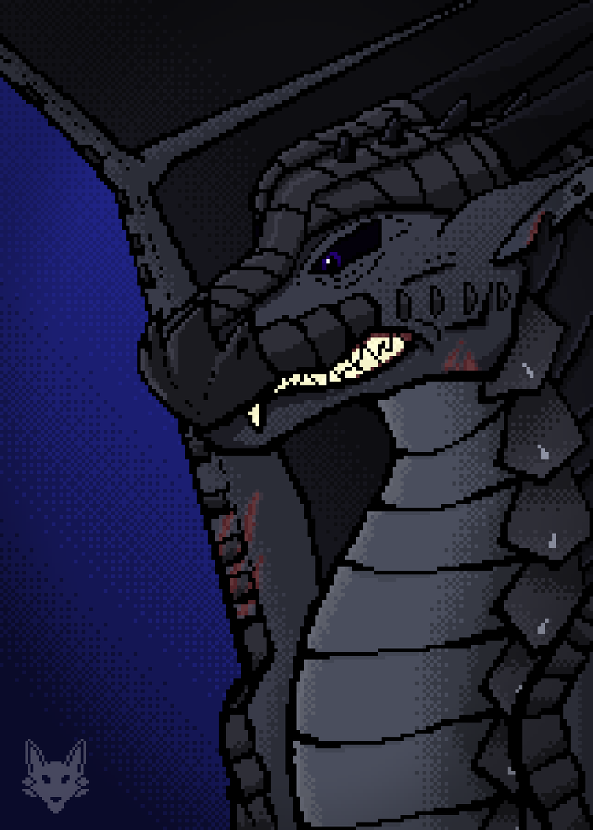 Artealo124's tweet photo. Nightwings are superior to the other tribes

#WingsOfFire #WoF #Dragon #Nightwing #morrowseer #PixelArt https://t.co/BigHyDgUnf