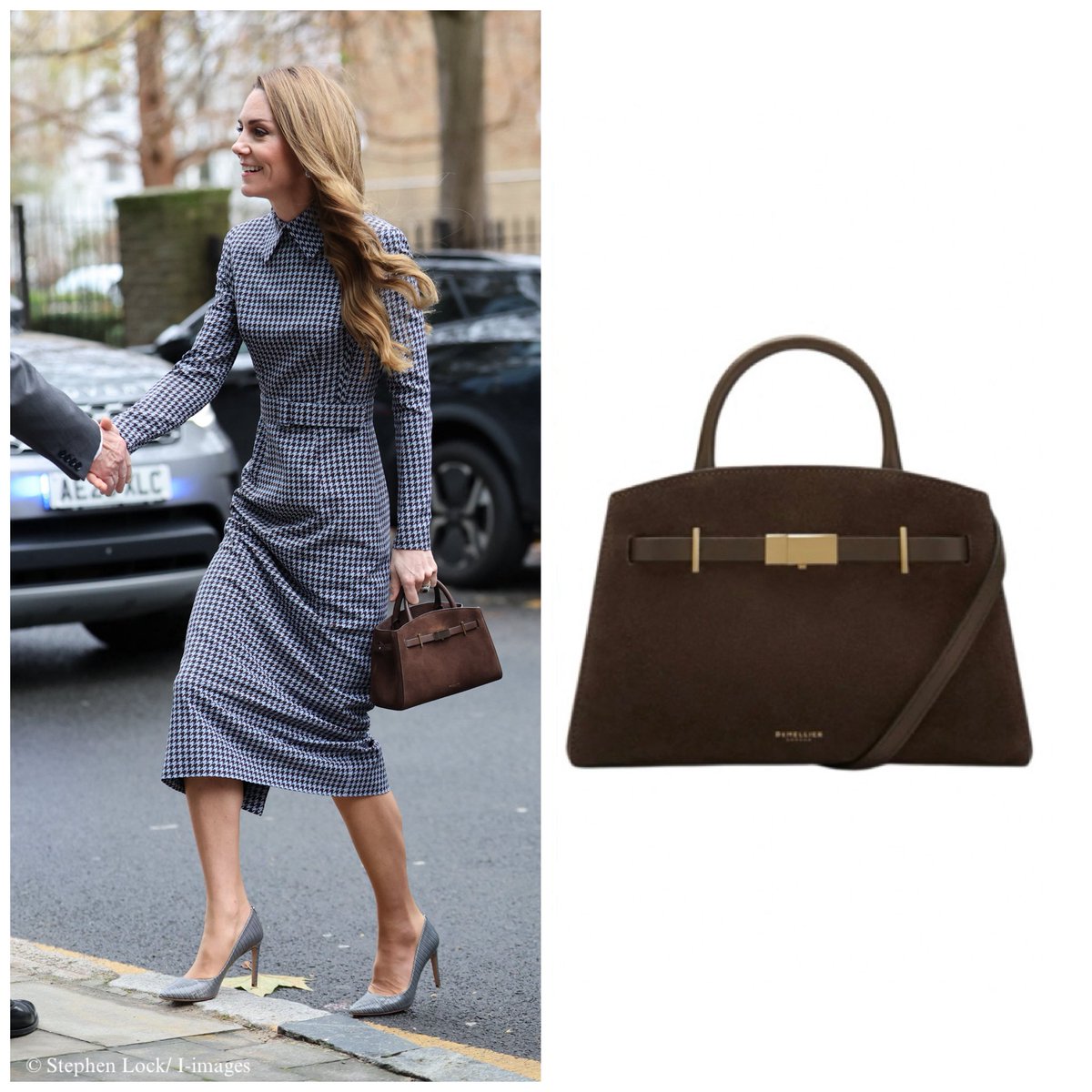 The Princess of Wales is perfectly on-trend with her new brown suede <a href="/DeMellierLondon/">DeMellier</a> bag — now available to pre-order go.shopmy.us/p-33099514