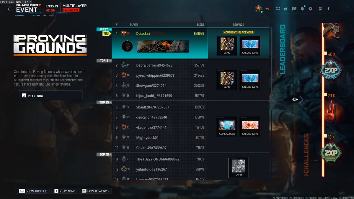 DstackzWZ's tweet image. #1 in the WORLD🦅🏆