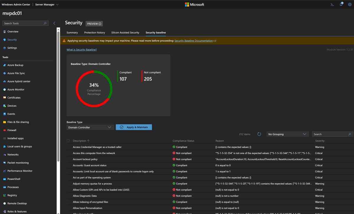 JamesvandenBerg's tweet image. Windows Admin Center 2511 Build 2.5.1.49 (Preview) and Security of Windows Server 🚀
mountainss.wordpress.com/2025/11/27/win…
#WindowsAdminCenter #WAC #Winserv #WindowsServer #WindowsServer2025 #Hyperv #AzureLocal #Security #MVPBuzz #ITPro #AzOps #HybridIT #SecurityBaseline #SecOps ✅