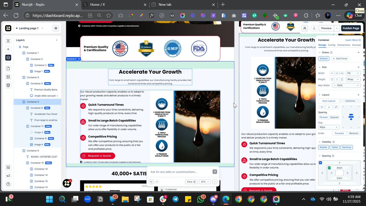 Matthew_replo's tweet image. Developing a Landing page in Replo
#shopify #shopifydeveloper #shopifystore #shopifyexpert

I AM OPEN TO WORK