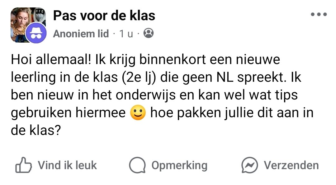 Chapeau dat de leerkracht tips vraagt, maar dit is toch gewoon crimineel beleid? Als je dit al beleid kan noemen...