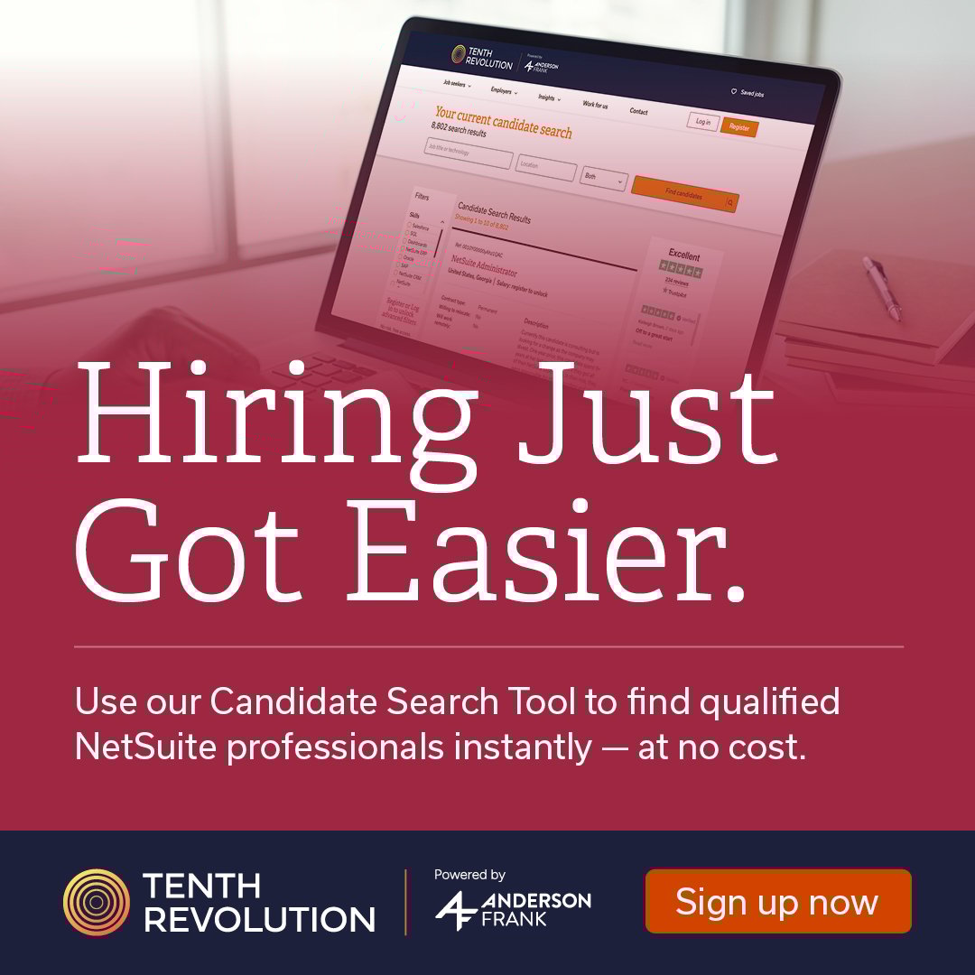 AndersonFrank_'s tweet image. Need NetSuite talent yesterday? Search pre-vetted NetSuite specialists by skill, location, and availability. ⚡️🎯 

Fill roles faster with Anderson Frank Candidate Search. Start now:  eu1.hubs.ly/H0p_PsR0

#NetSuite #TechRecruitment #AndersonFrank