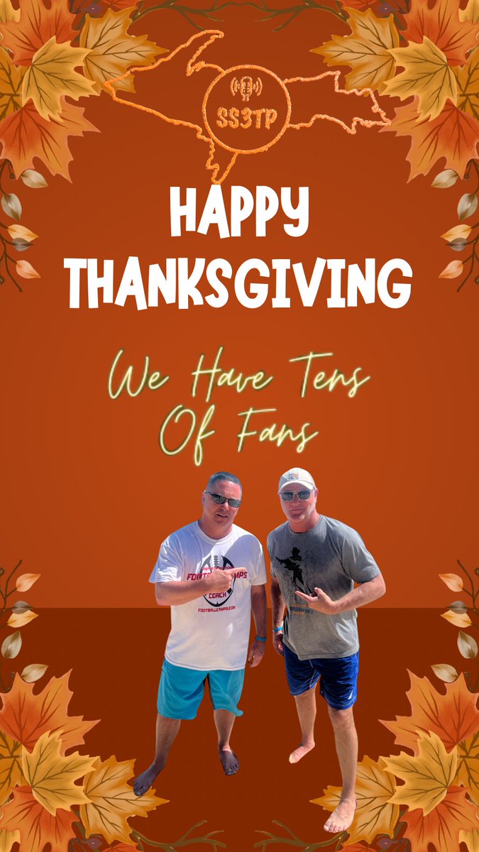 From everyone in the SS3TP family……Happy Thanksgiving #10sOfFans