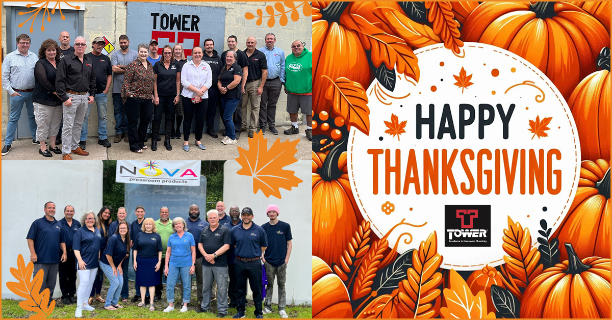 Happy Thanksgiving from all of us at Tower Products!

We’re incredibly thankful for our dedicated teams in Easton, PA, and Jacksonville, FL. This year has brought exciting growth and change, and our teams have embraced it with resilience and enthusiasm.

Wishing you a joyful day!