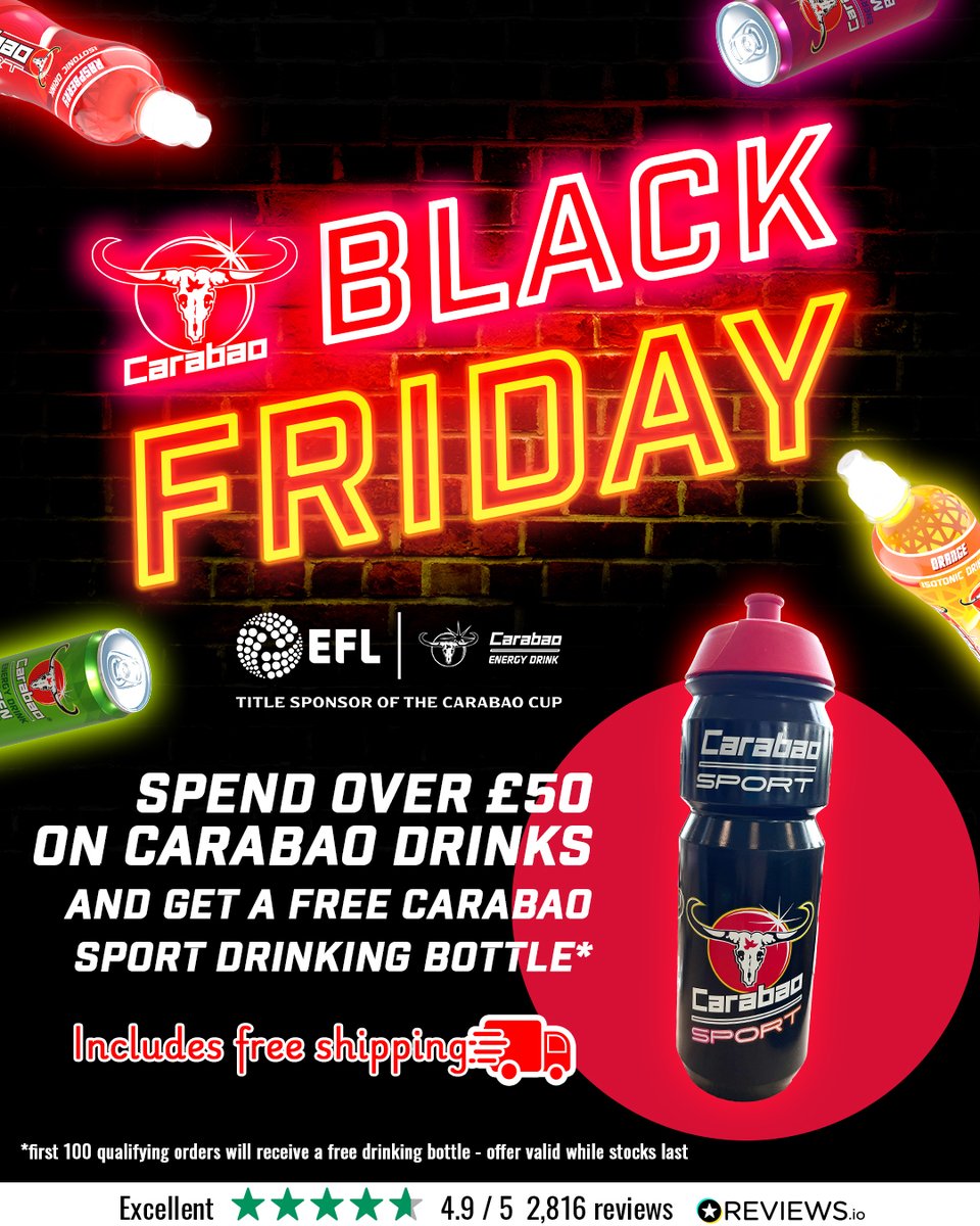 ReadingFC's tweet image. #AD Get a free Carabao SPORT bottle! 
Spend over £50 on Carabao’s delicious tasting drinks and grab your free bottle today 🎉 
Offer valid while stocks last

Shop here 👉 drinkcarabao.co.uk