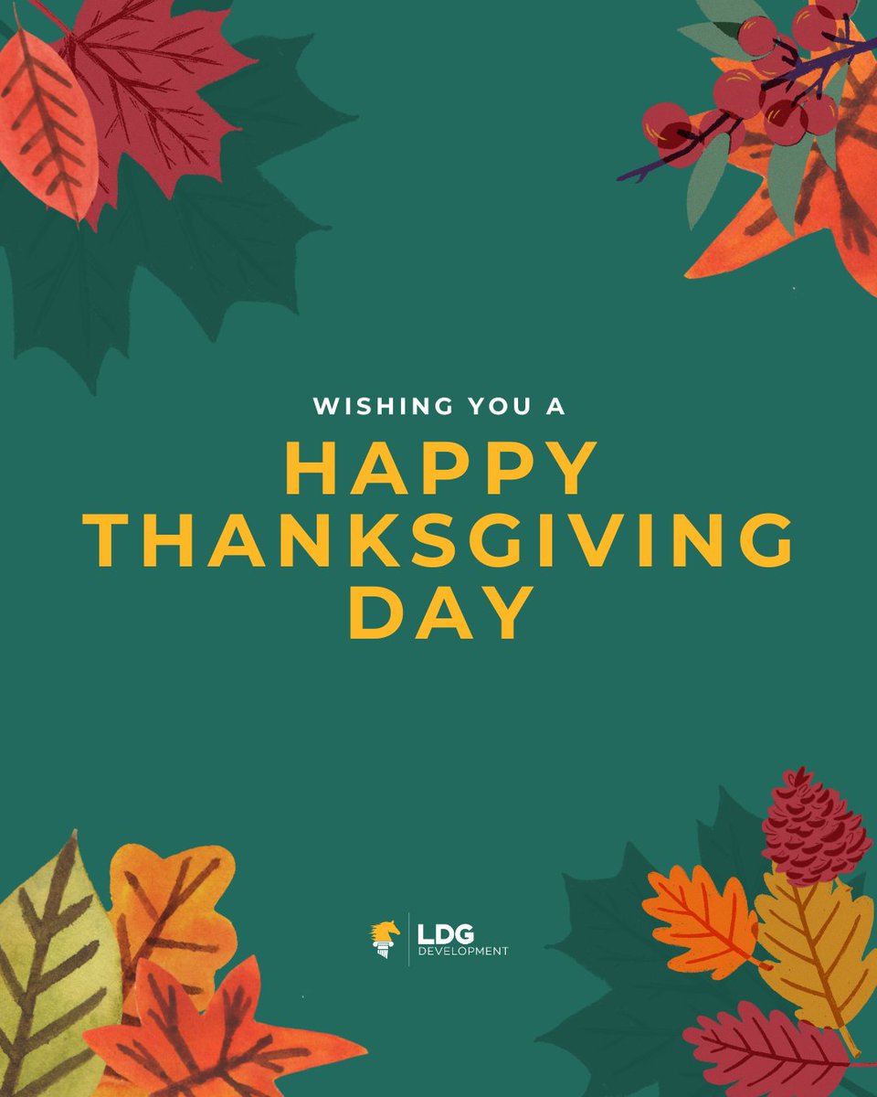 LDG_Development's tweet image. This Thanksgiving, we’re thankful for the families, partners, and teams who help us make quality housing possible.

🧡 From all of us at LDG, Happy Thanksgiving!