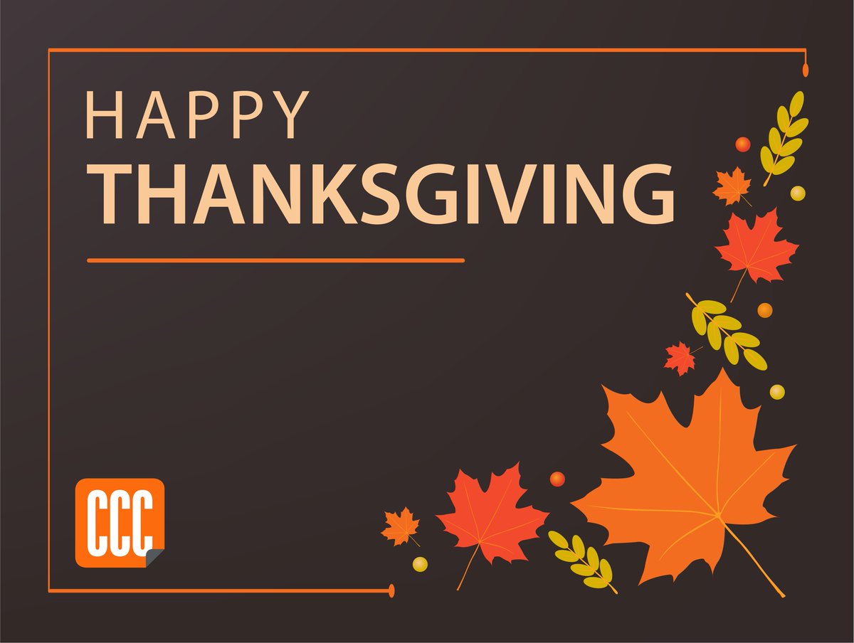 Happy Thanksgiving from all of us at CCC! Grateful for another year of building dreams.