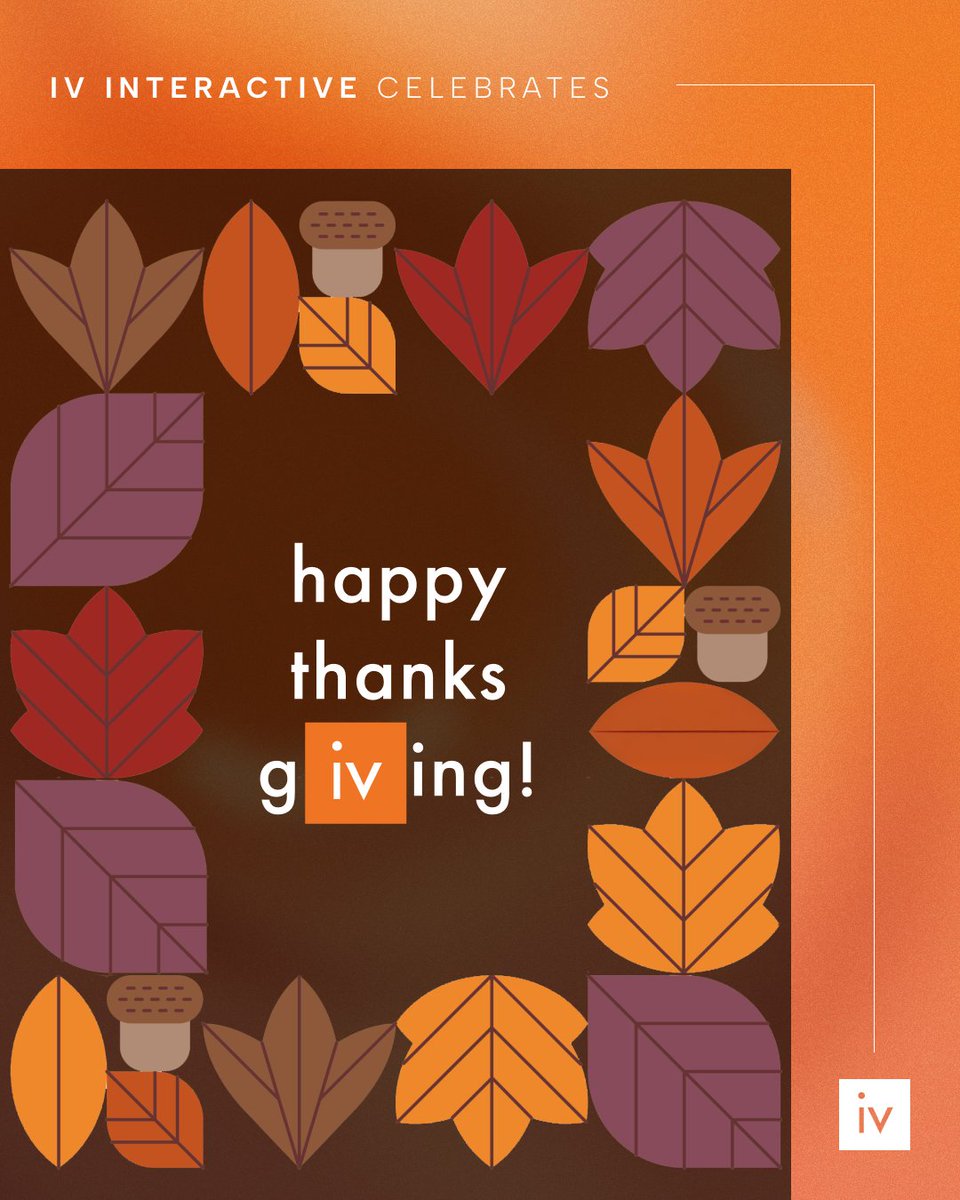 ivinteractive's tweet image. This Thanksgiving, we are especially grateful for the people who make our work meaningful. To our team, thank you for your dedication and talent. To our clients, thank you for your trust and partnership. Wishing everyone a safe and restful holiday.

#happythanksgiving #thankful