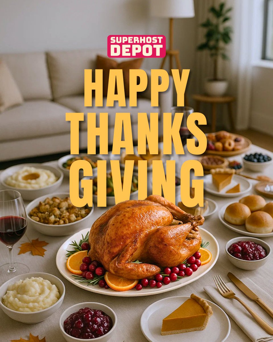 HostDeskApp's tweet photo. A little sweet, a little savory and a lot to be thankful for. Happy Thanksgiving! ✨🦃
 
#HappyThanksgiving
#Airbnb
#SuperHostDepot https://t.co/VBkQyOEOMt