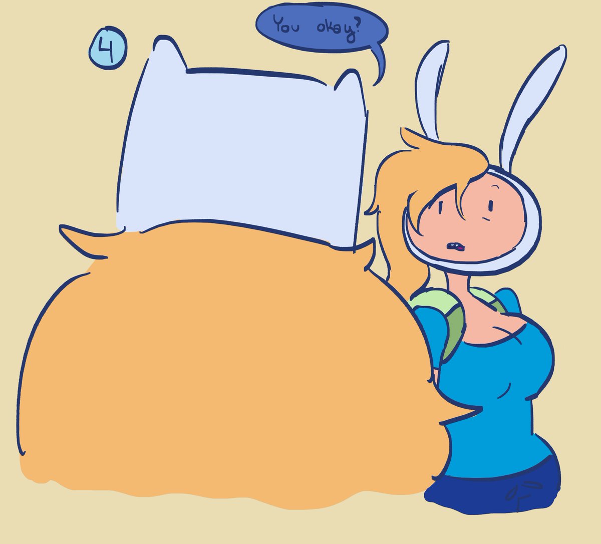 StarrySheepArt's tweet image. I&apos;ve been wanting these two to meet since I was 14 so have a poorly formatted comic (1/4) #adventuretime #fionnaandcake